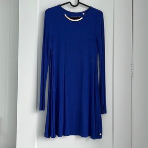 GUESS Flowy Mini Ribbed Longsleeve Dress
